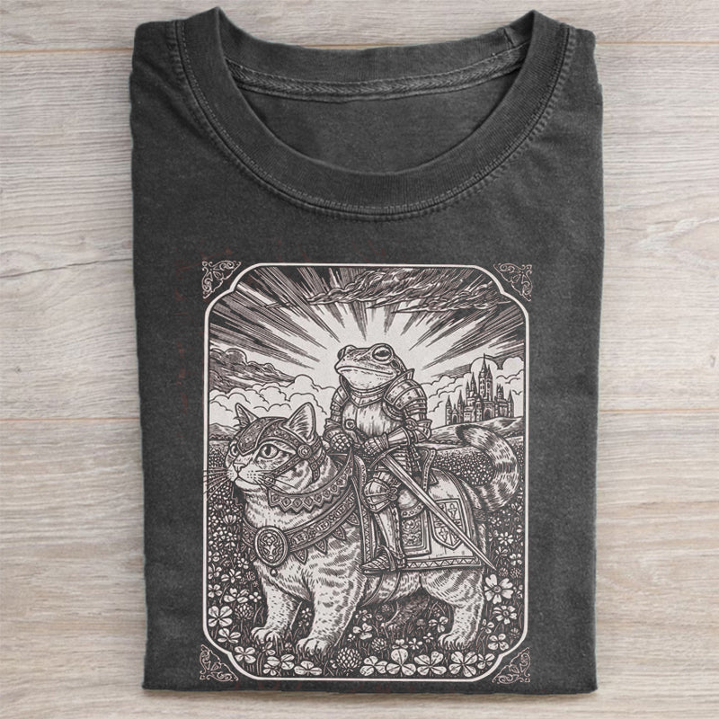 Funny Frog and Cat T-shirt