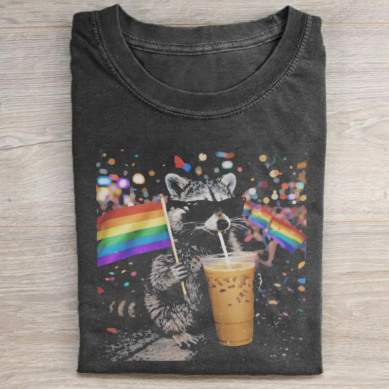 Funny Pride Raccoon T-shirt