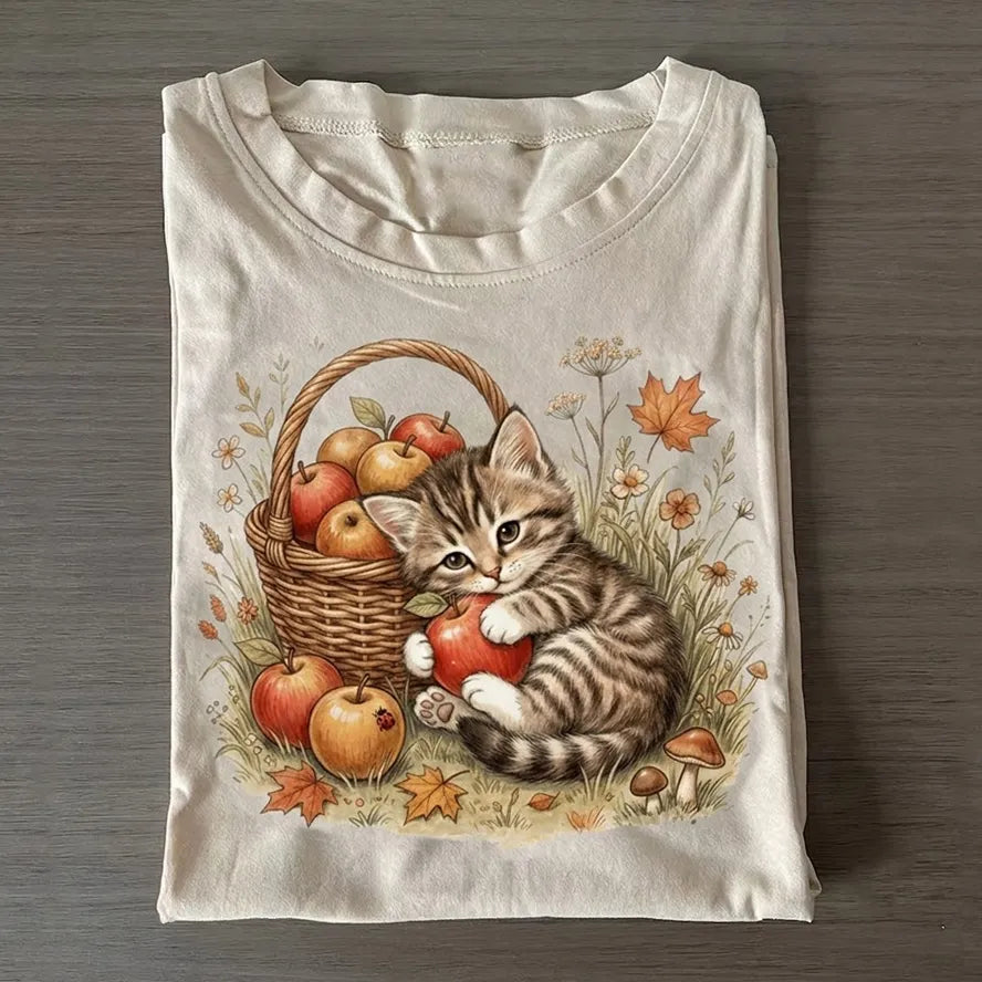 Cat Fall Graphic T-shirt