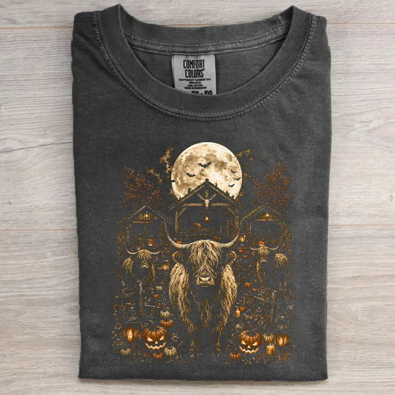 Halloween Highland Cow T-shirt