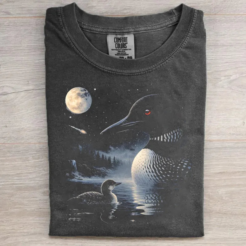 Loon Howling To The Moon T-shirt