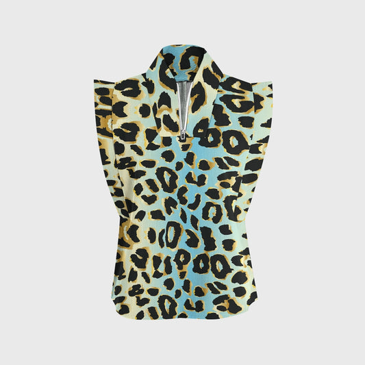 Women's Vintage Ombre Leopard Printed Scrub Set SL08