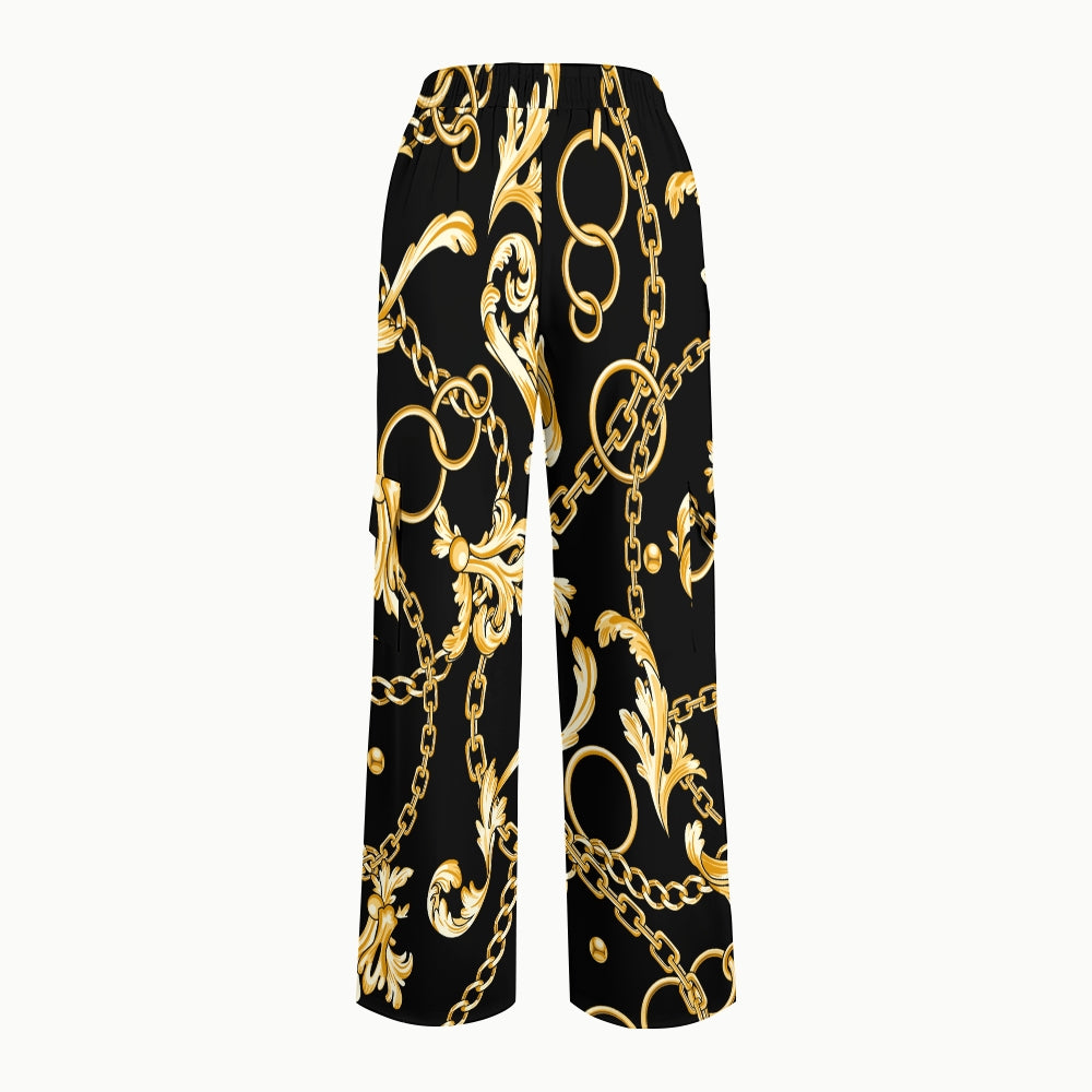 Women's Metallic Line Series Printed Scrub Set SM12