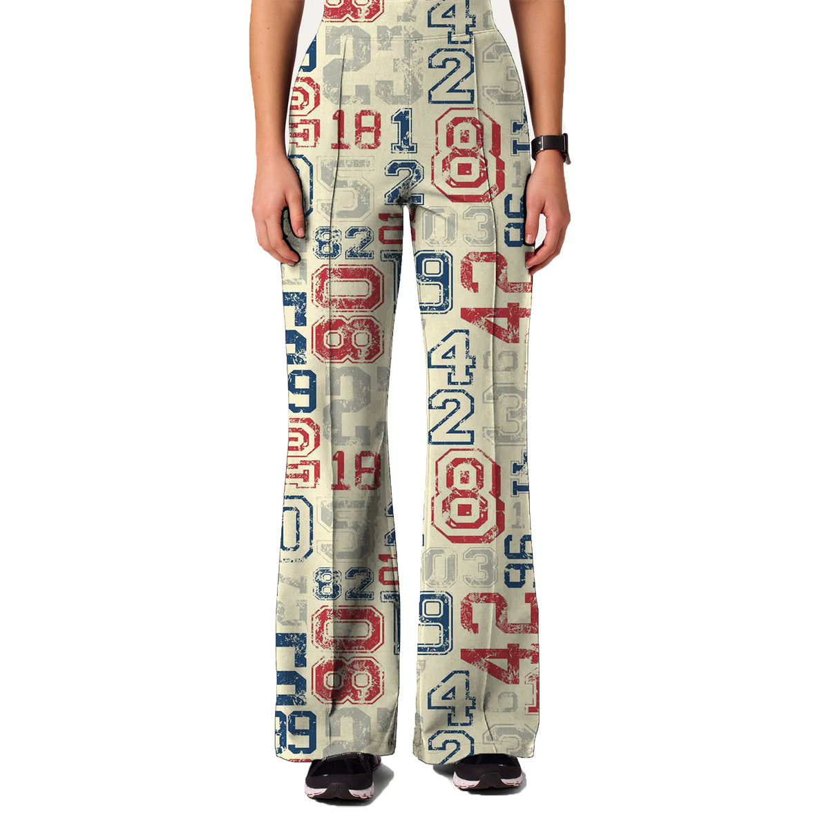 Women's Retro Letter Printed Scrub Set