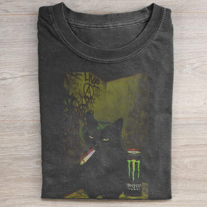 Funny Cat Smoking T-shirt