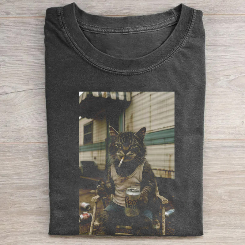 Funny Cat Smoking T-shirt