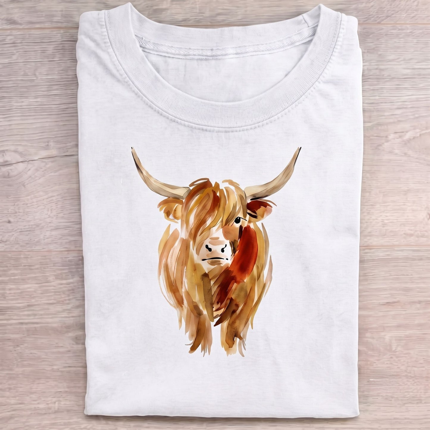 Brushstroke Highland Cow Classic T-shirt