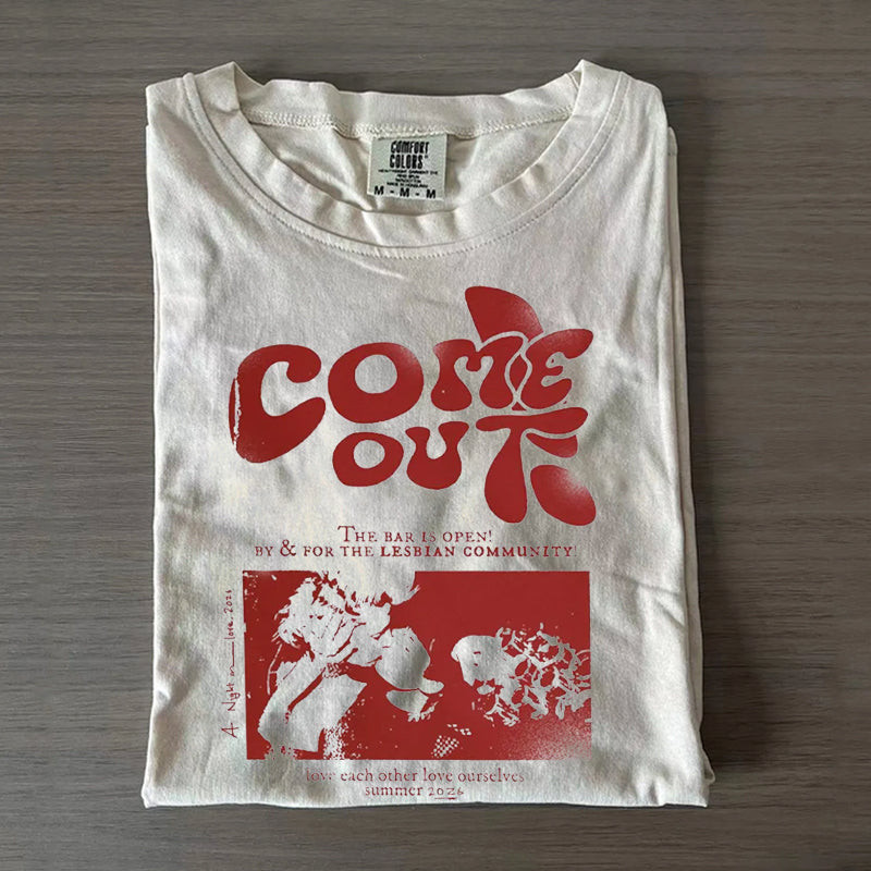 Vintage Lesbian Bar Graphic Pride T-shirt