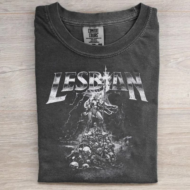 Lesbian Warrior Dark Fantasy LGBT Vintage T-shirt