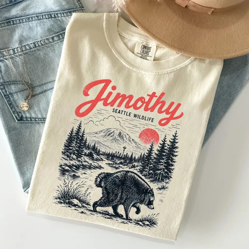 Jimothy Seattle Wildlife Raccoon T-shirt