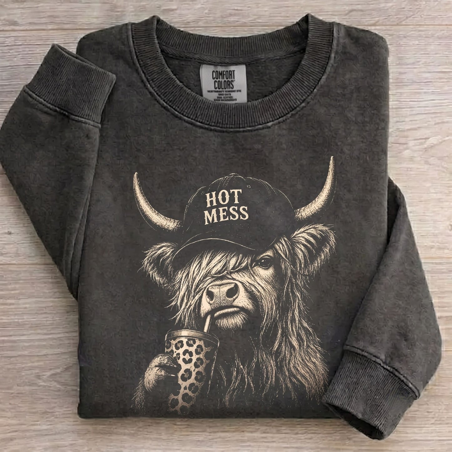 Hot Mess Highland Cow Sweatshirt
