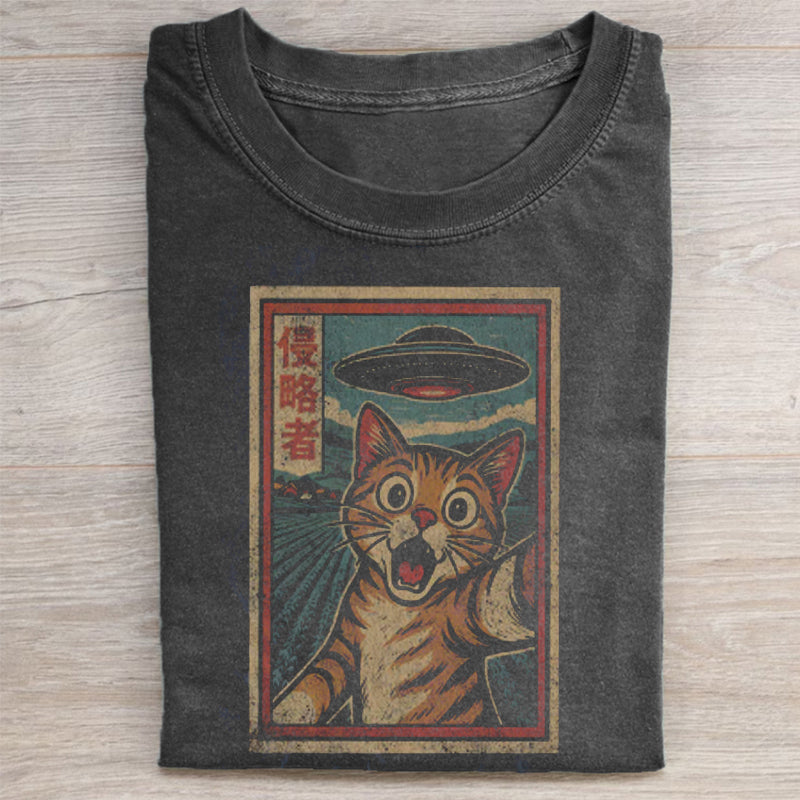 Vintage Japanese Cat T-shirt