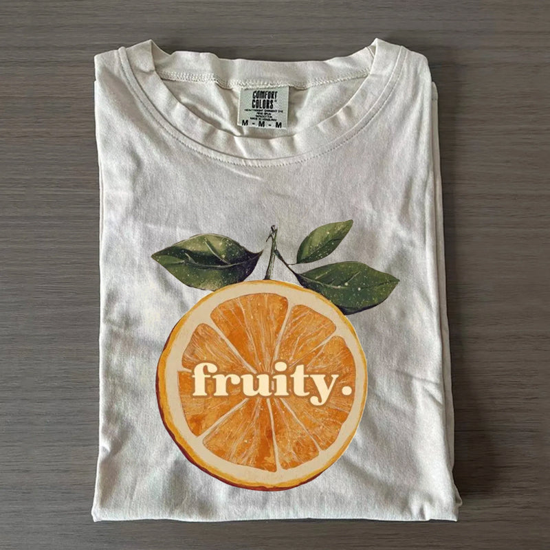 Fruity: Orange Subtle Vintage LGBTQ T-shirt