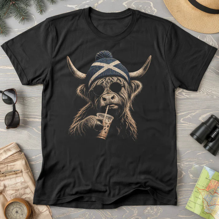 Highland Cow Beanie T-Shirt
