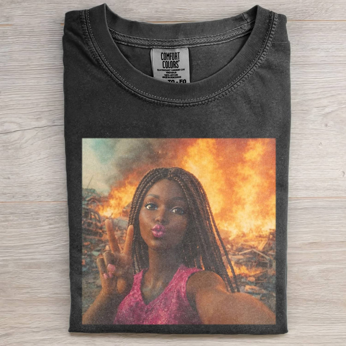 BLACK GIRL DOLL GIRL FUNNY MEME TEE