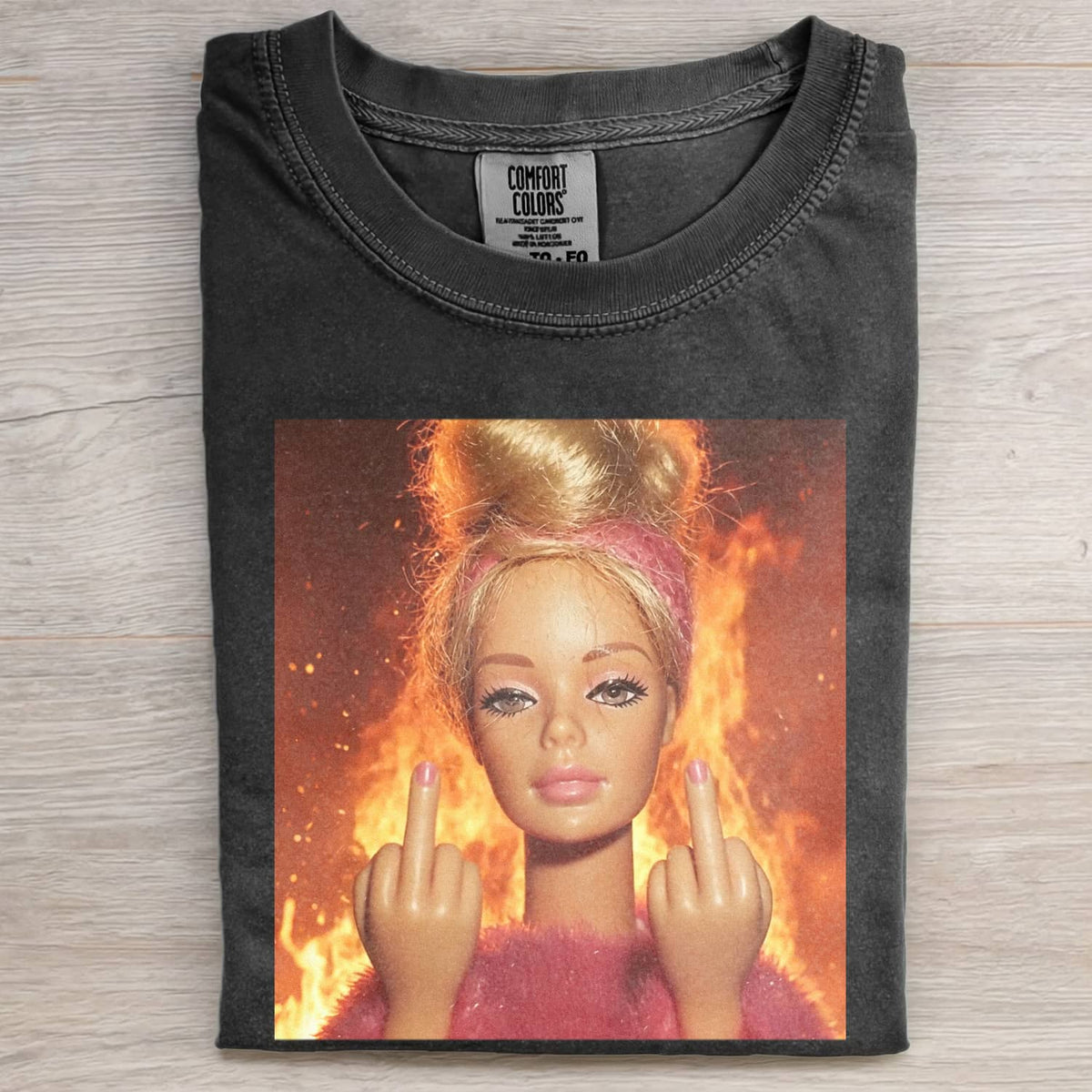 MIDDLE FINGER DOLL GRIL FUNNY MEME TEE