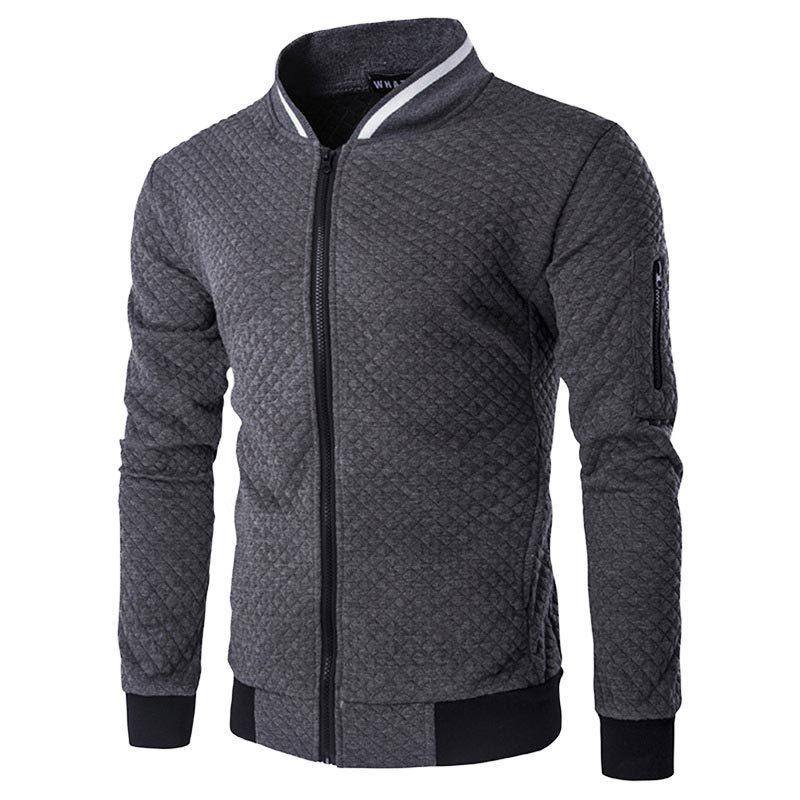 Men's Hoodies & Sweatshirts Zipper Collar Jacket