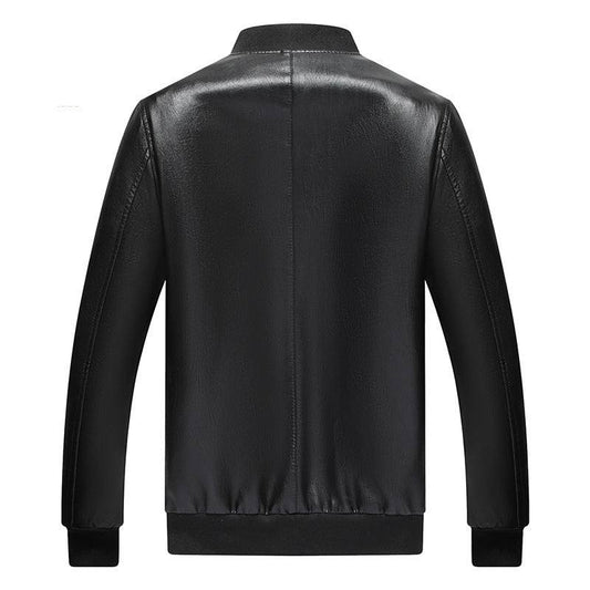 Men's Slim Simple Leather Jacket