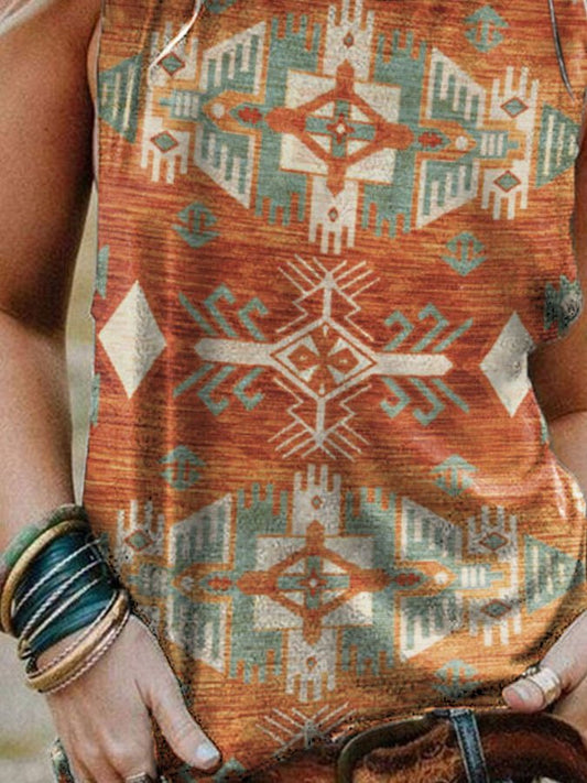 Ethnic Full Print Vest