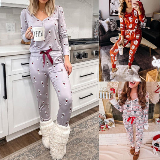 Red Wine Pajama Set
