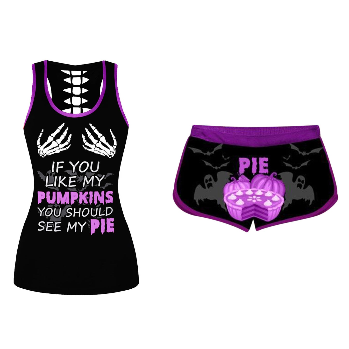 Halloween Sleeveless Tank Top Set