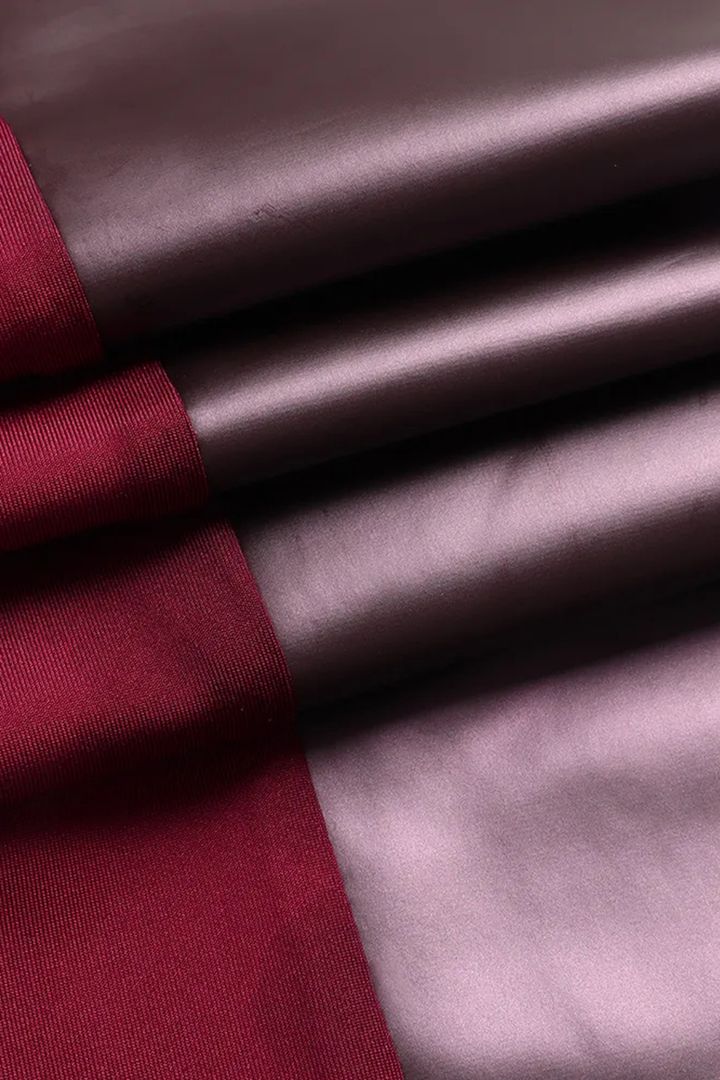 Contrast Panel Zipper Detail Faux Leather Pants