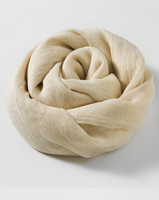 Women's Pure Color Cotton Linen Scarf Shawl