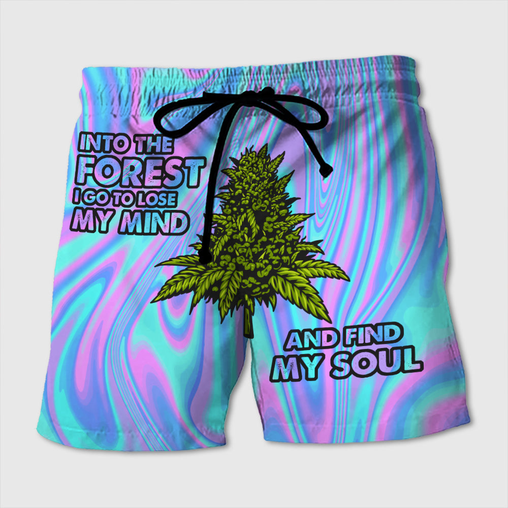 Into The Forest I Go To Lose My Mind And Find My Soul - Custom Beach Shorts - Swim Trunks