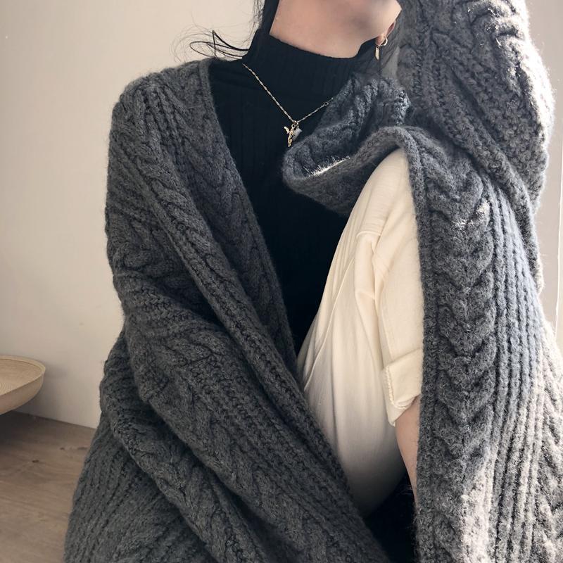 Long Sleeve Knitted Oversized Cardigan