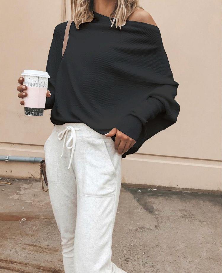 Batwing Sleeve Loose Female's Sweater