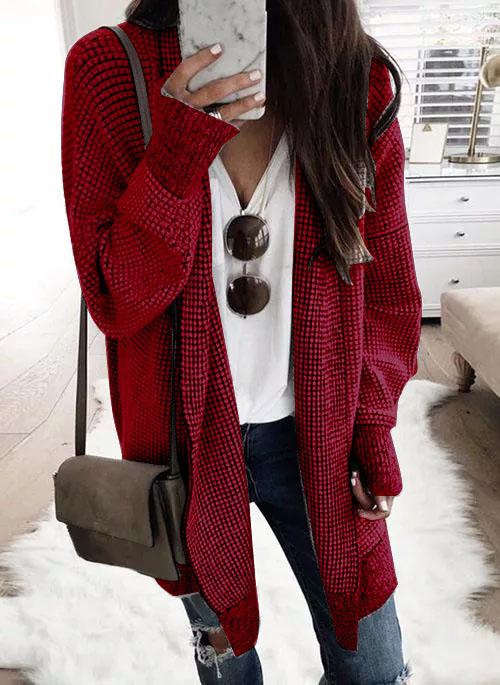 Long Sleeve Collarless Pockets Coats