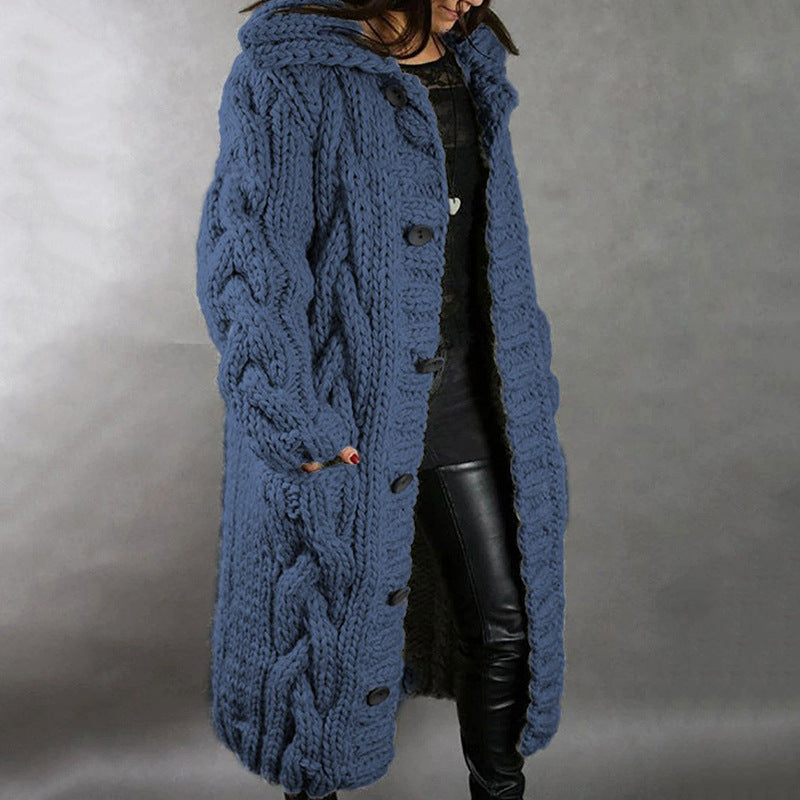 Cardigan chunky oversized style Long Coat