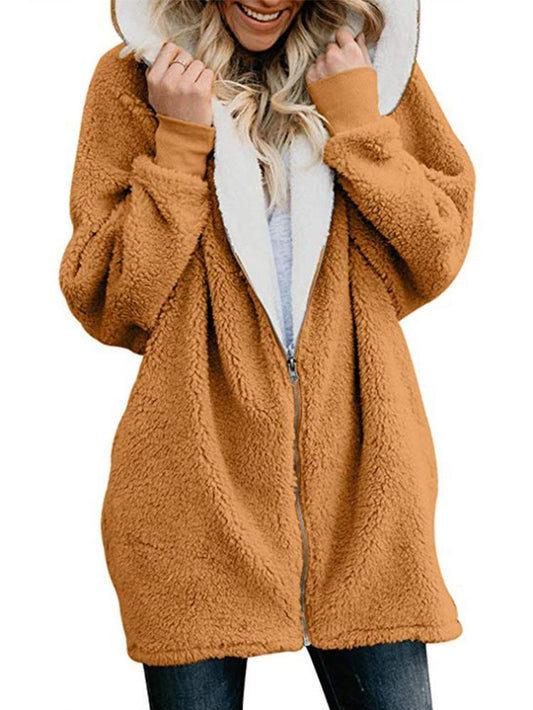 Women's Jackets Cardigans Ladies Warm Jumper Fleece Faux Fur Coat