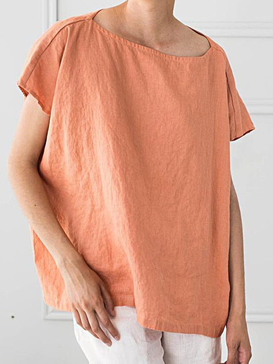 Ladies Cotton Linen Casual Fashion Shirt