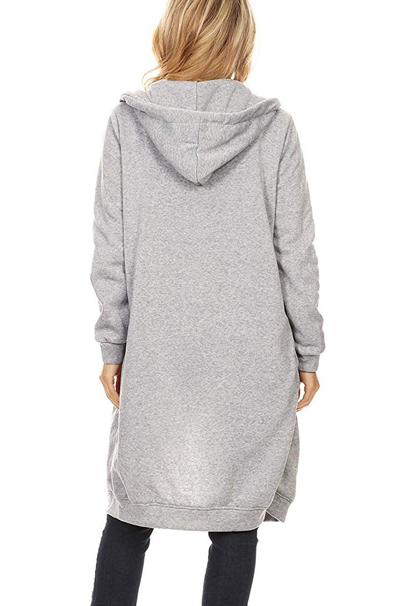 Long Zip Sweatshirt Hoodie
