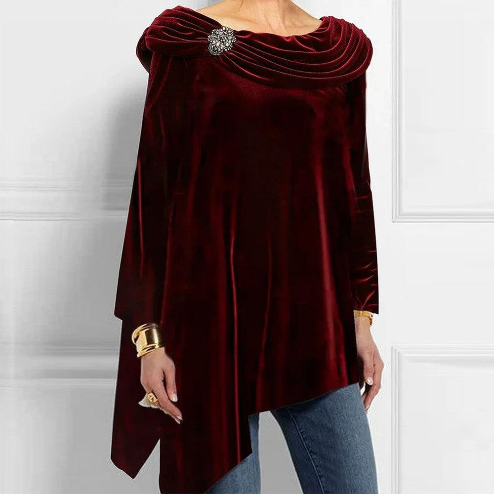 Burgundy Plain Long Sleeve Top