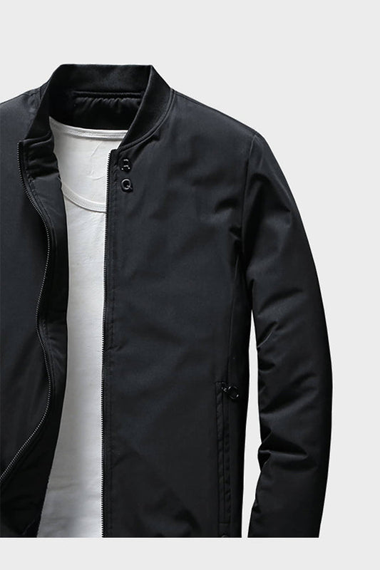 Men Zip Up Bomber Jacket