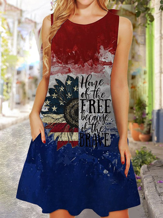 Women's Independence Day Printed Dress