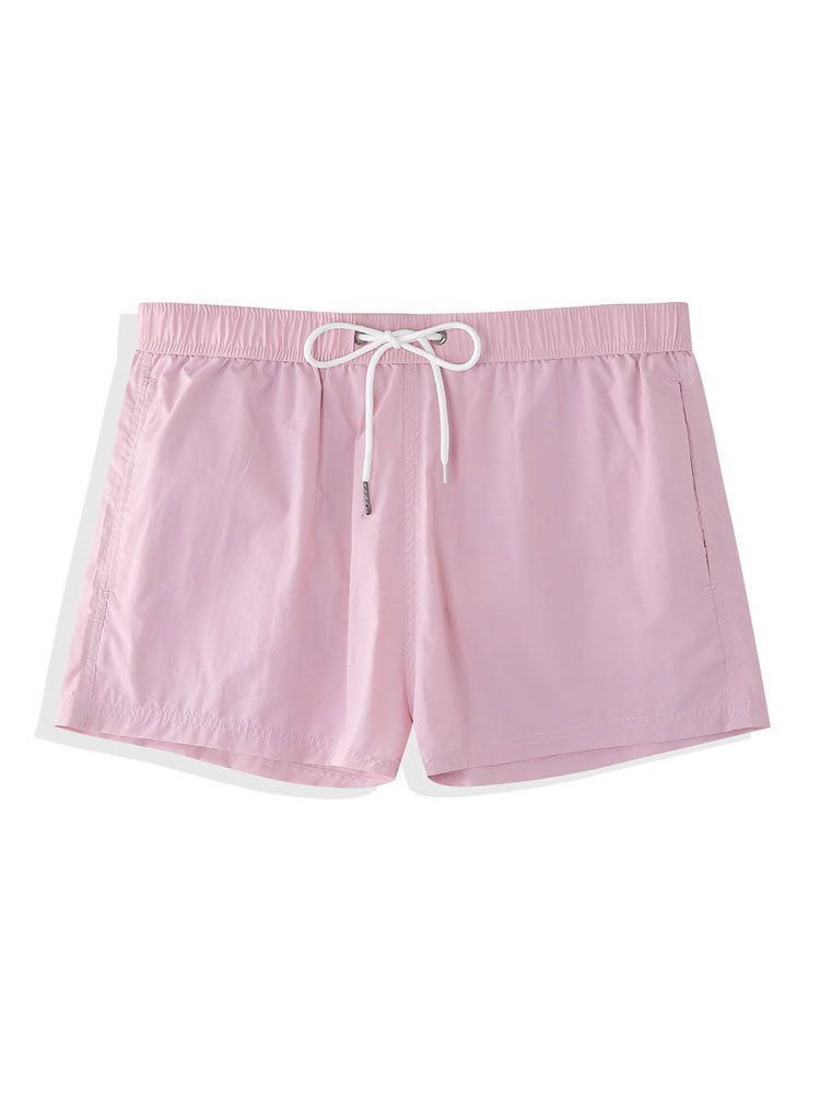 Gradient Color Print Shirt & Short Length Swim Shorts