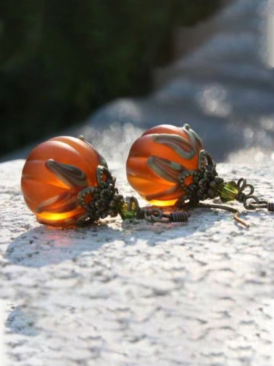 Halloween Vintage Pumpkin Earrings