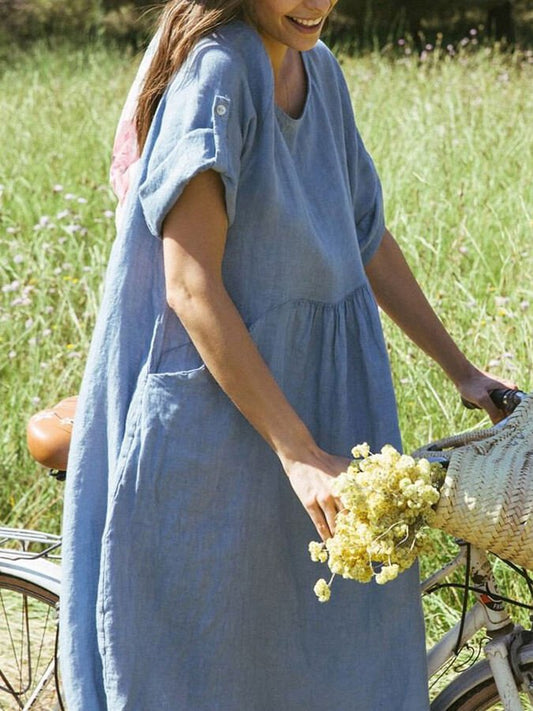 Women's Round Neck Seven Sleeve Dress