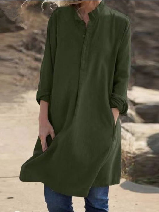 Long Sleeve Solid Color Shirt