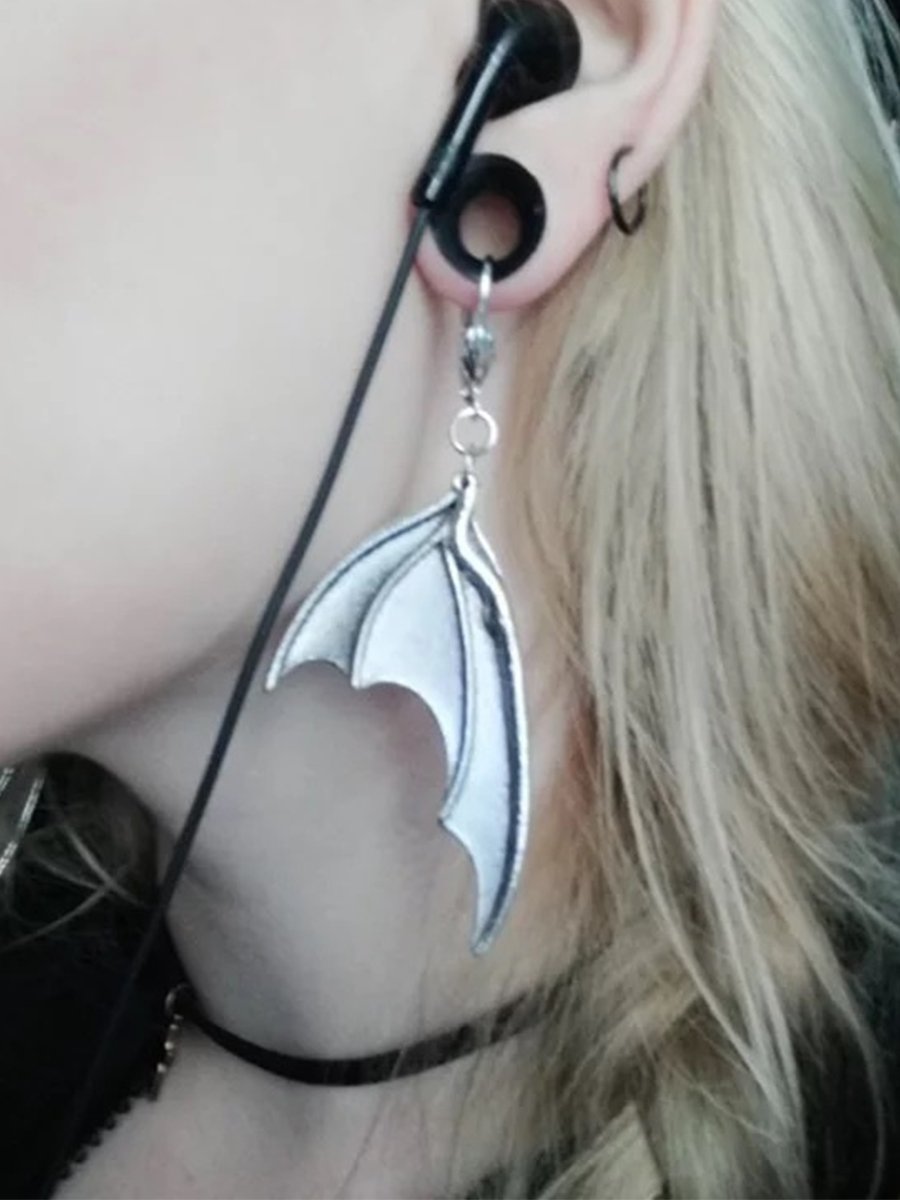 Halloween Vintage Dark Vampire Bat Wings Earrings