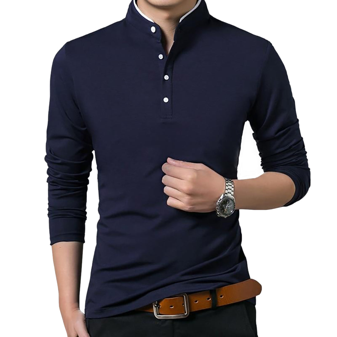 Rakkiss™ Buttoned Collar Polo Shirt