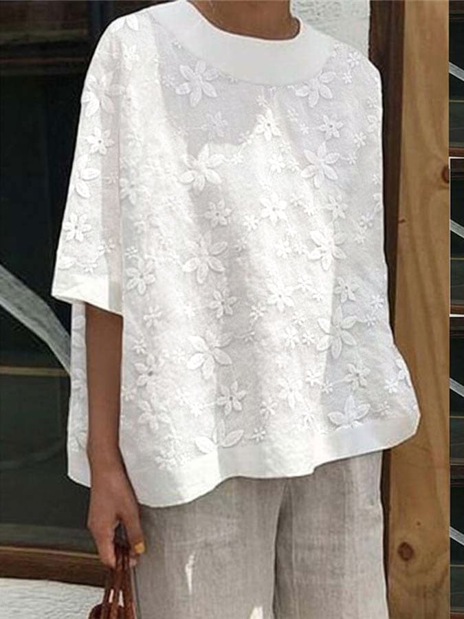 Lace Casual Loose Comfort Top