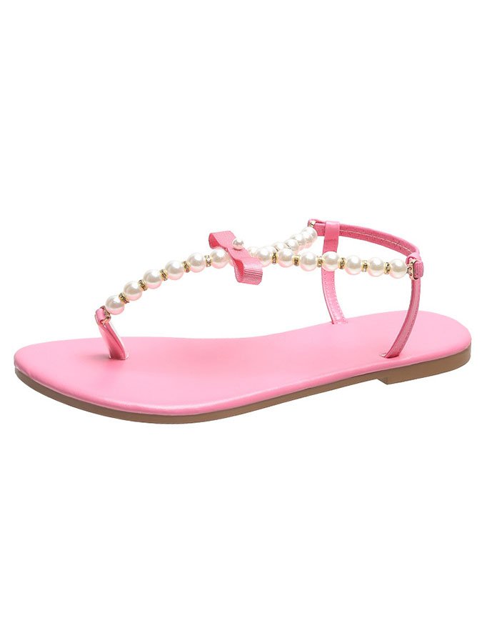 Casual Pearl Flat Sandals