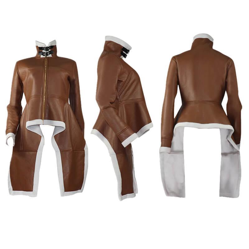 Asymmetric Shearling Coat