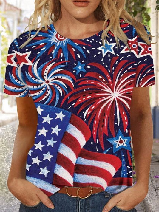 Women's Independence Day Printed T-shirt