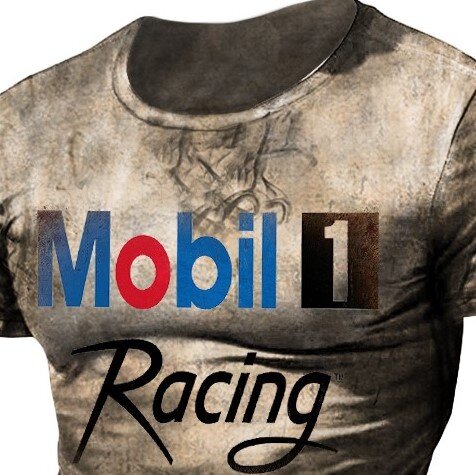 Men's Retro oil badge printed tactical T-shirt