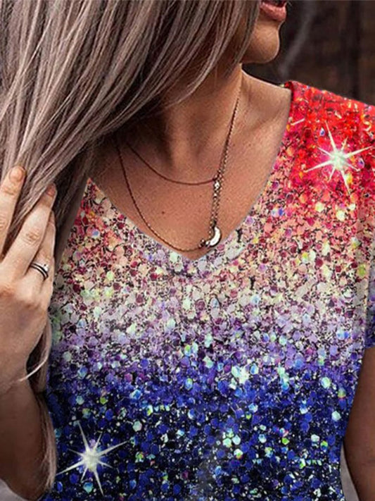Fashion Print Short Sleeve T-Shirt